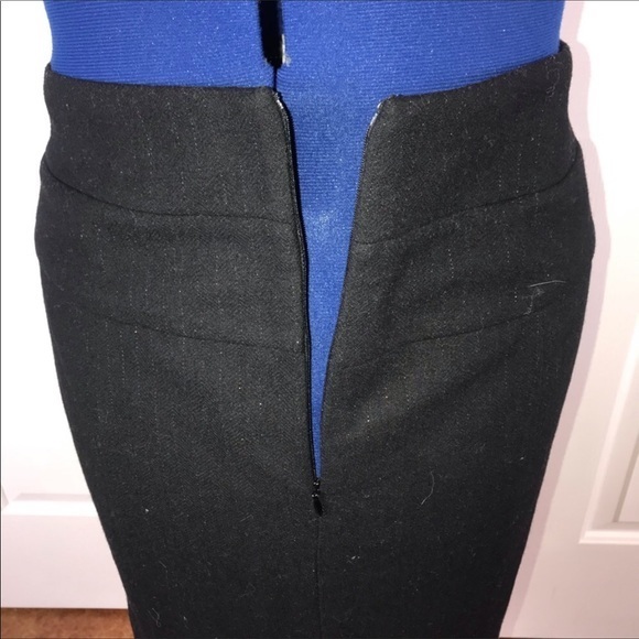 Merona 14 Womens plus-size black metallic‎ pinstripe wool blend pencil skirt - Picture 6 of 8
